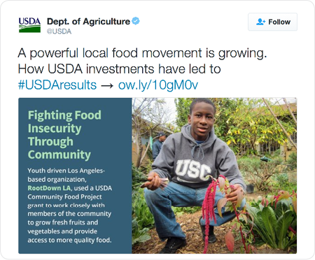 A powerful local food movement is growing. How USDA investments have led to #USDAresults → http://ow.ly/10gM0v 