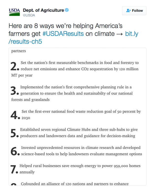 Here are 8 ways we’re helping America’s farmers get #USDAResults on climate → http://bit.ly/results-ch5 
