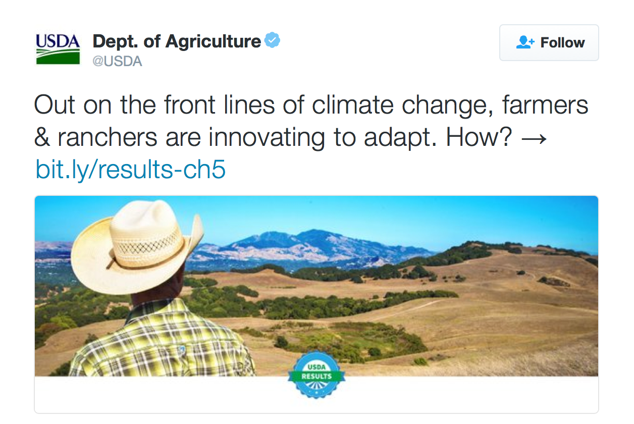 Out on the front lines of climate change, farmers & ranchers are innovating to adapt. How? → http://bit.ly/results-ch5 