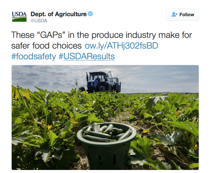 These “GAPs” in the produce industry make for safer food choices http://ow.ly/ATHj302fsBD  #foodsafety #USDAResults