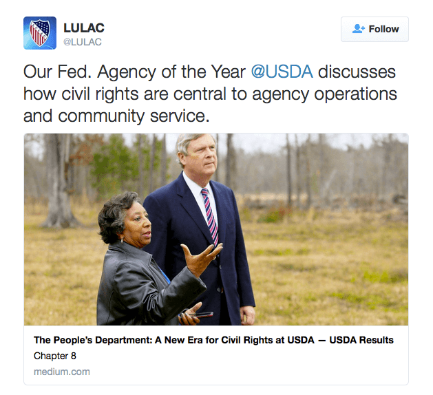 Our Fed. Agency of the Year @USDA discusses how civil rights are central to agency operations and community service.