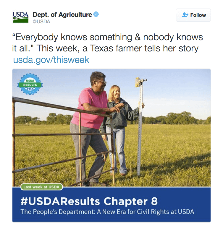 “Everybody knows something & nobody knows it all." This week, a Texas farmer tells her story http://www.usda.gov/thisweek 