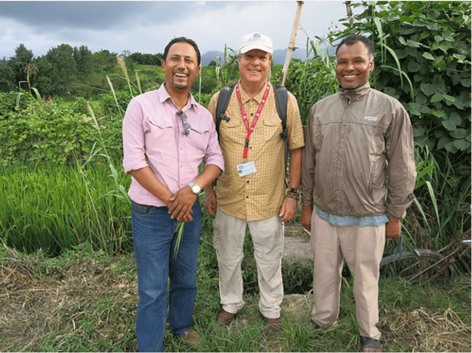 Kirk Astroth, director of the Arizona 4-H Youth Development Program, center, traveled to Nepal in 2014 to teach a train-the-trainer program.