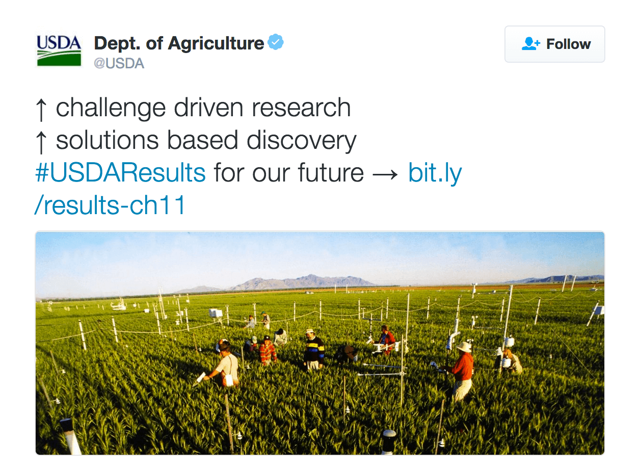 ↑ challenge driven research ↑ solutions based discovery #USDAResults for our future → http://bit.ly/results-ch11 