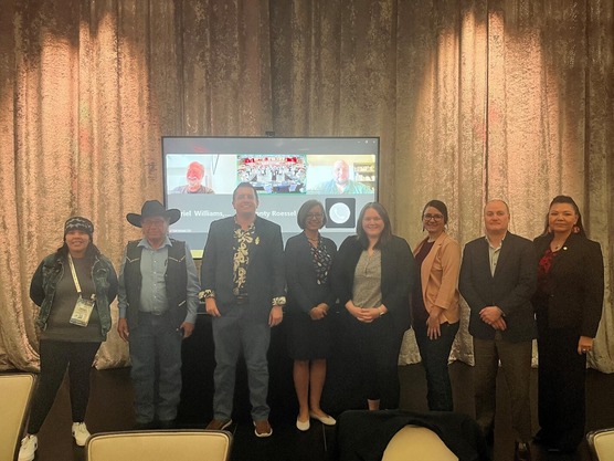 Members of the USDA Tribal Advisory Committee, both virtual and in person, gather on December 11, 2024, in Las Vegas, Nevada
