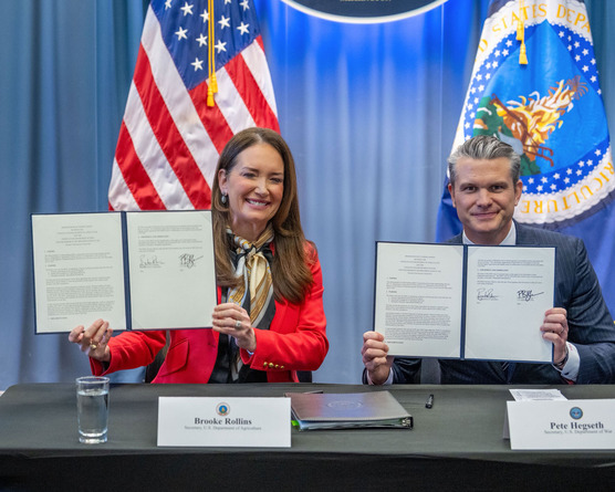 Secretary Rollins and Secretary Hegseth Sign MOU