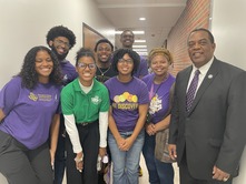 Black students and instructor at Prairie View A&M University