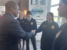 FFA High School students meet with local leaders