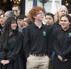 A group of high school students wearing matching 4-H shirts