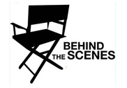 graphic of a director's chair with the words "Behind the Scenes" 