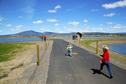 Photo of Prineville residents enjoying the hiking trails at the new Crooked River Wetlands