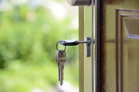 House keys in lock