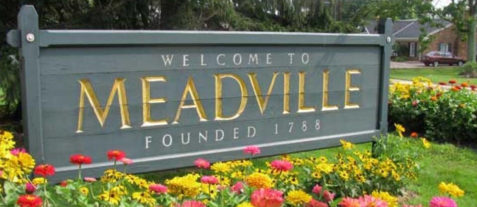 Meadville Town Sign