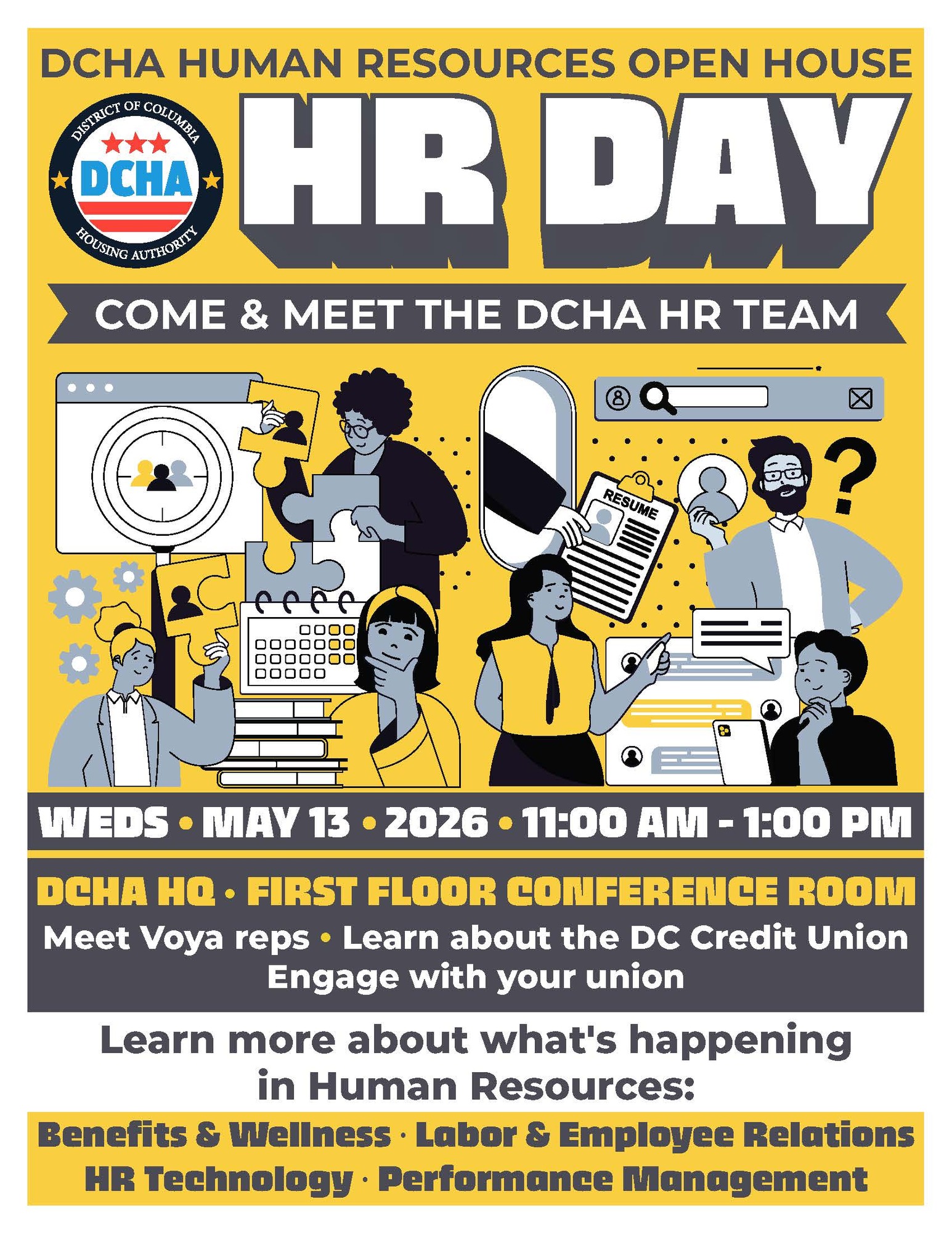 Join Us for HR Day on Wednesday, May 13th from 11:00a - 1:00p