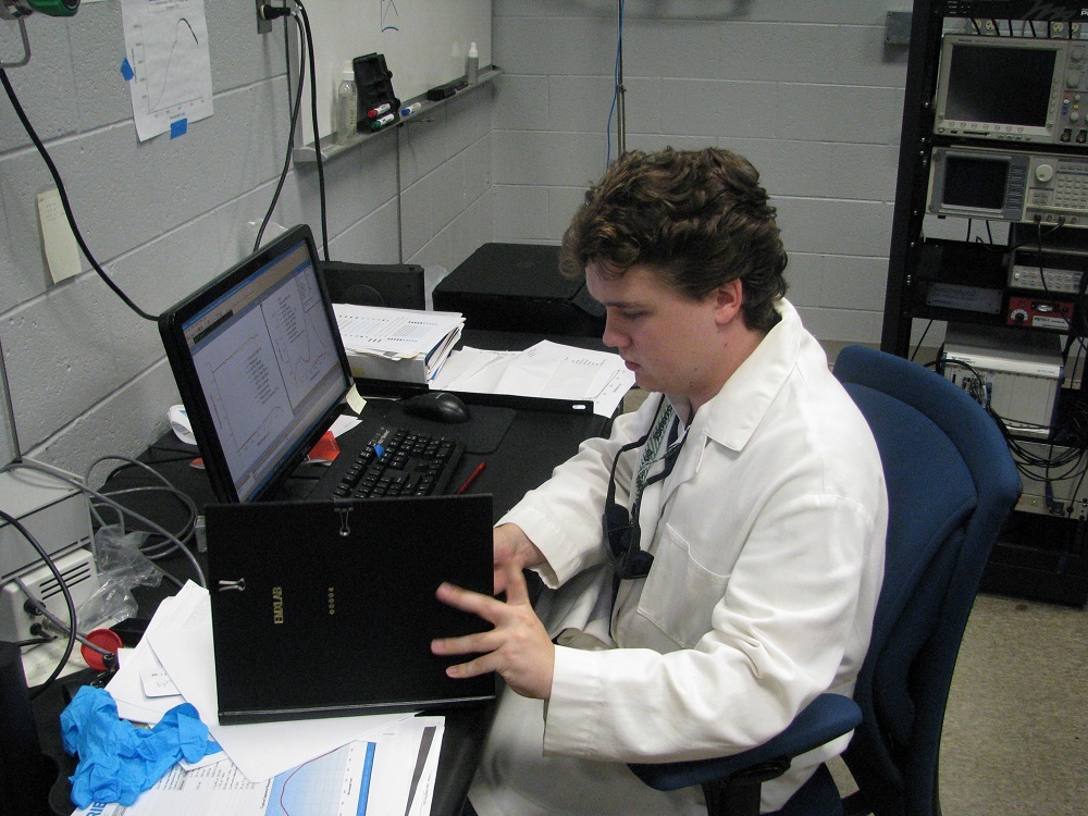 A TSL employee demonstrates data collection methodologies