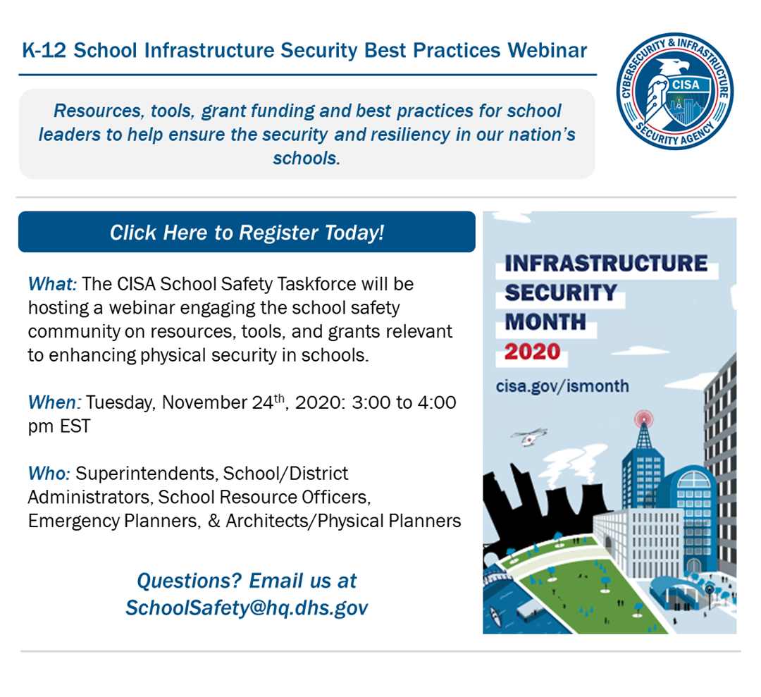 IS Month School Safety Invite