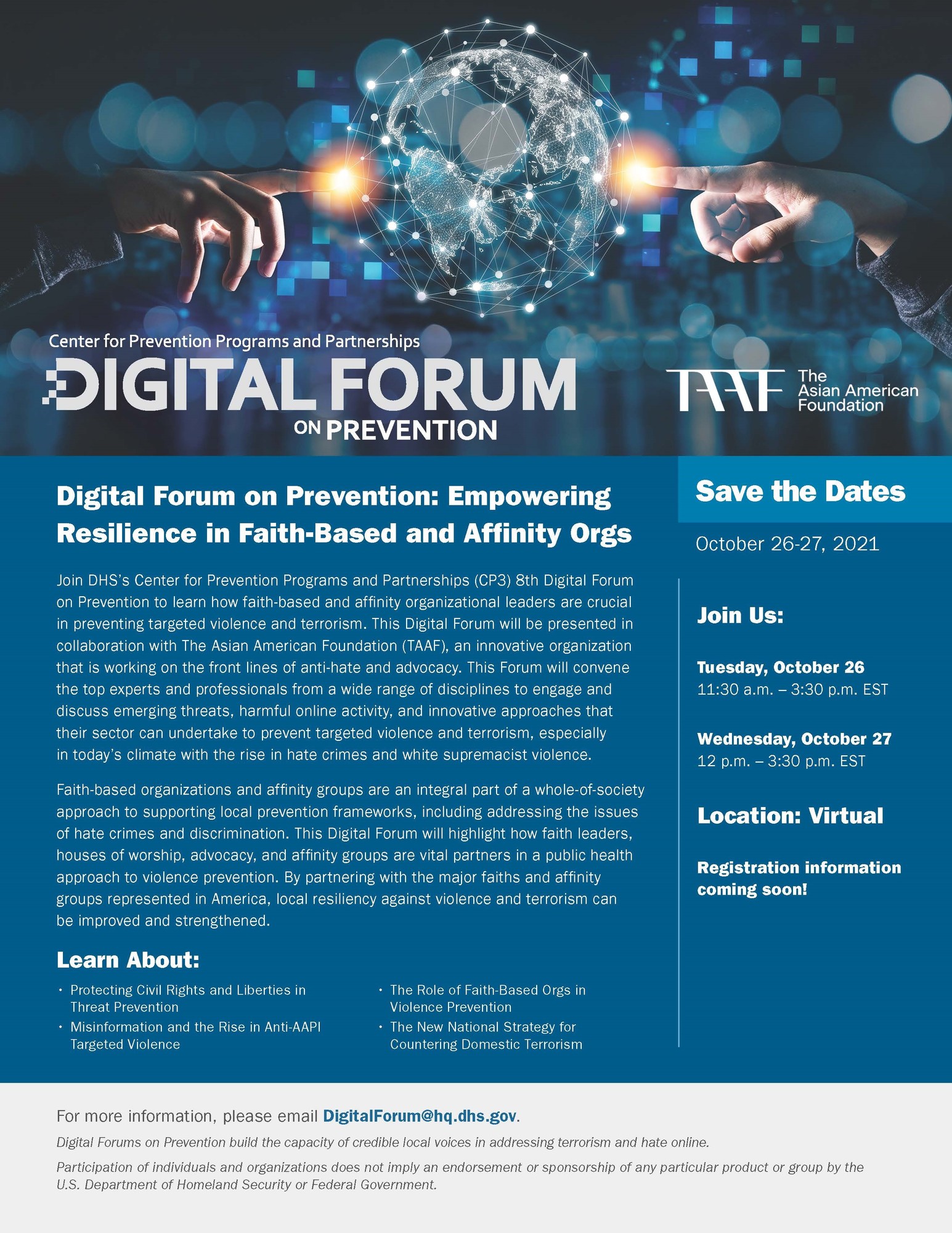 Digital Forum Save the Date