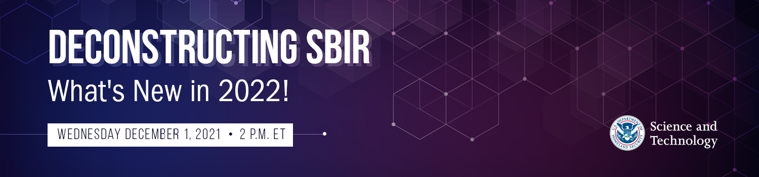 Deconstructing SBIR Webinar on December 1