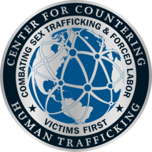 Center For Countering Human Trafficking seal - combating sex trafficking and forced labor - victims first 