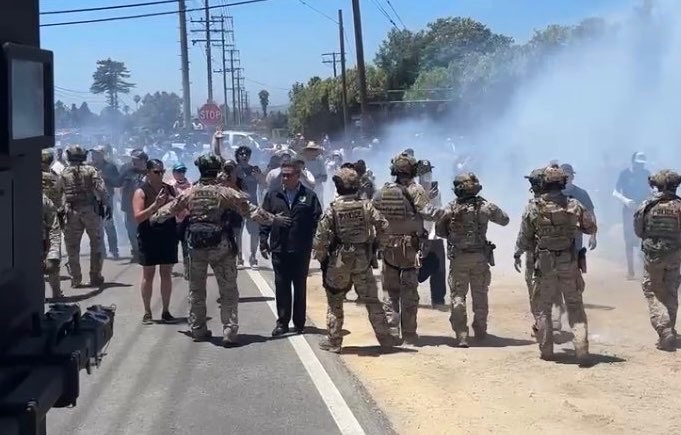 CA ICE riot employee injured