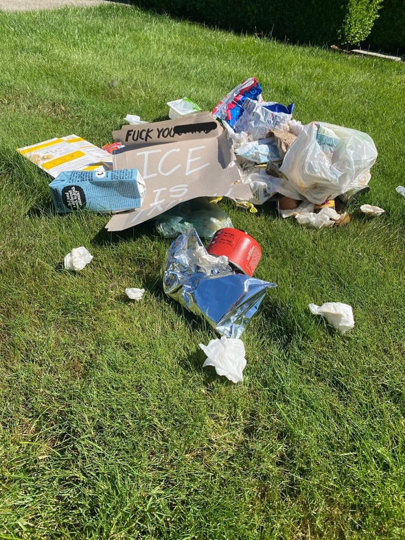 ICE trash dox and threat