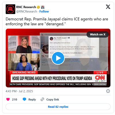 Pramila Jayapal called ICE agents 