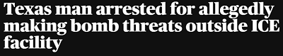 On August 25, law enforcement arrested a suspect who made bomb threats to a Dallas ICE facility.