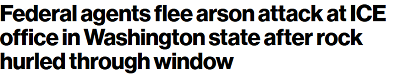 On August 2, a cowardly rioter threw a rock through a window of a building that ICE has a sub-office in Yakima Washington.