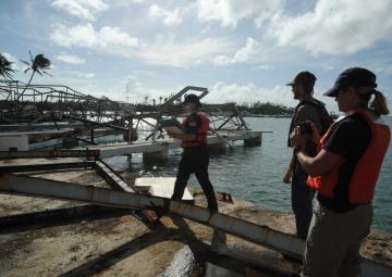 Hurricane Maria response team assesses damaged vessels, environmental concerns in Isleta Marina, Puerto Rico