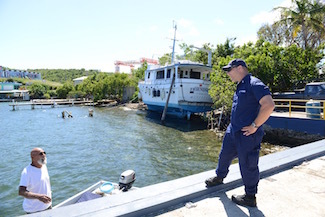 ESF-10 Hurricane Maria Response crews conduct vessel owner outreach and boat removal assessments in Culebra, Puerto Rico