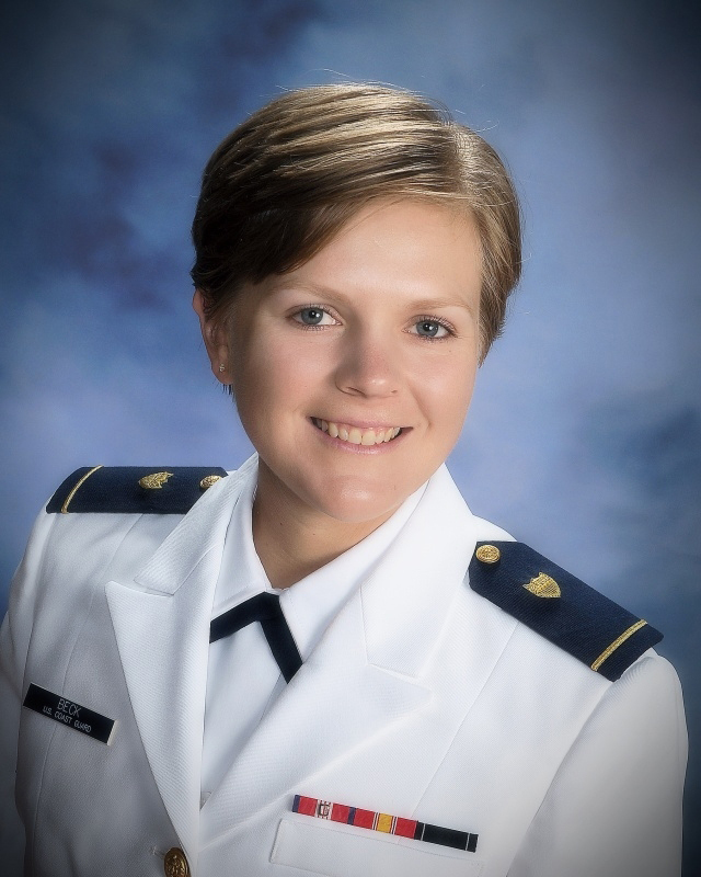 Ensign Laura Beck was a 2017 Academy graduate. She graduated with a degree in Naval Architecture and Marine Engineering. 
