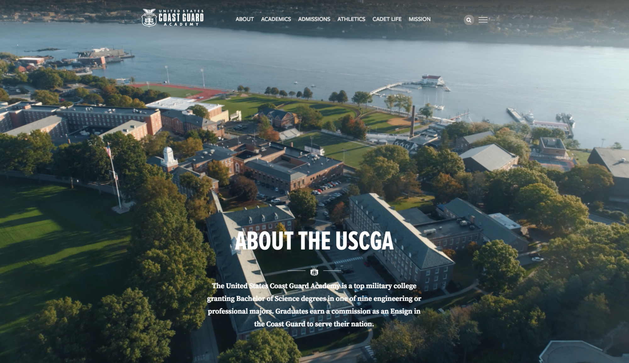The Coast Guard Academy has redesigned it's external website. 
