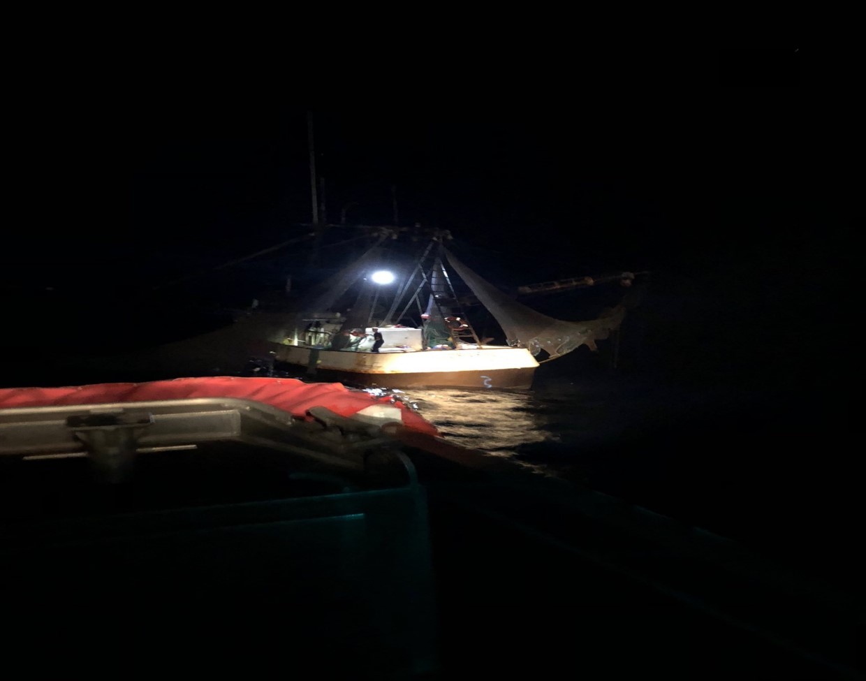 Coast Guard assists fishing vessel taking on water near South Padre Island, Texas