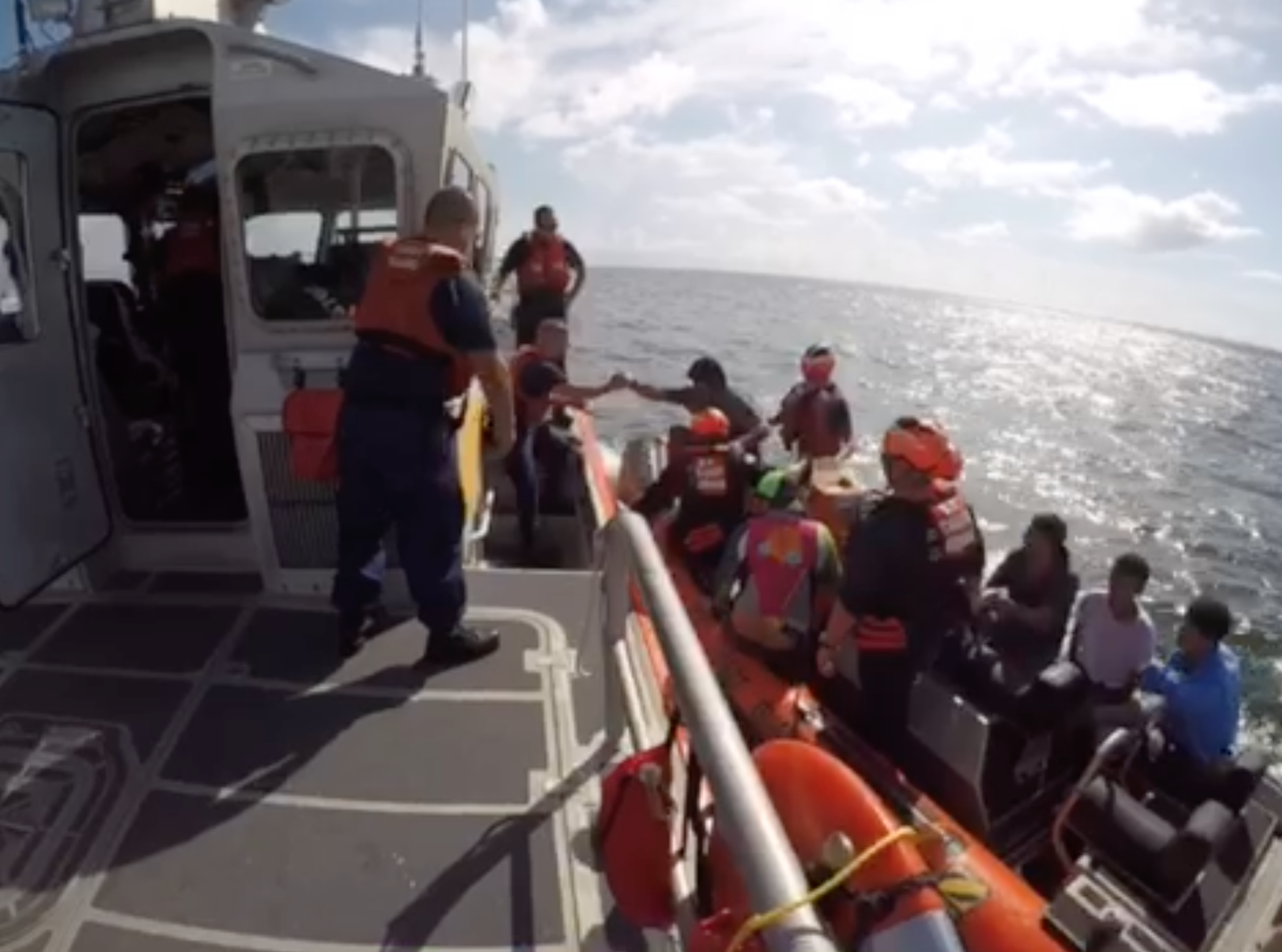 Coast Guard rescues 3 adults, 2 teenagers from capsized vessel near Crystal Beach, Texas