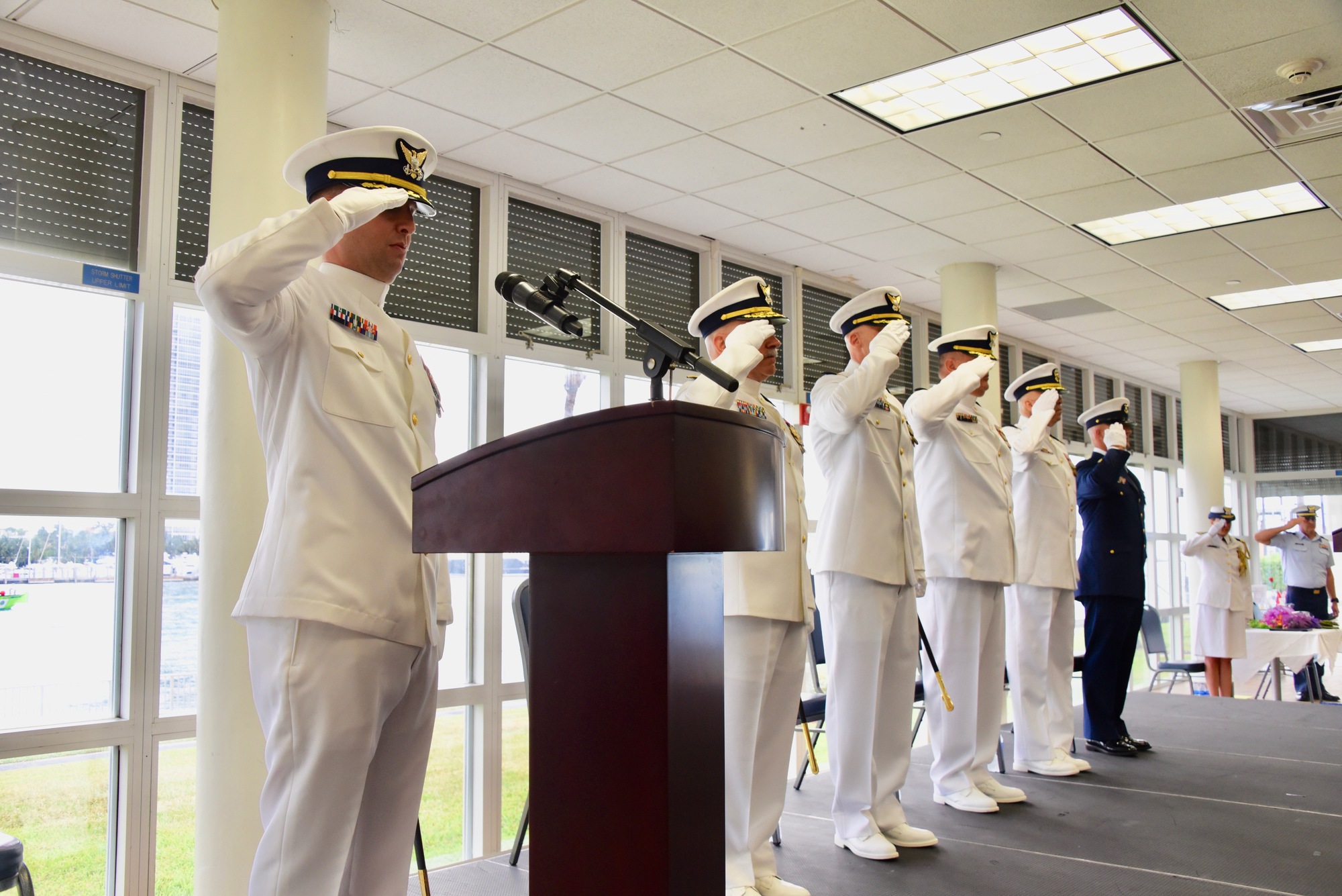 Coast Guard Base Miami Beach holds change-of-command ceremony 