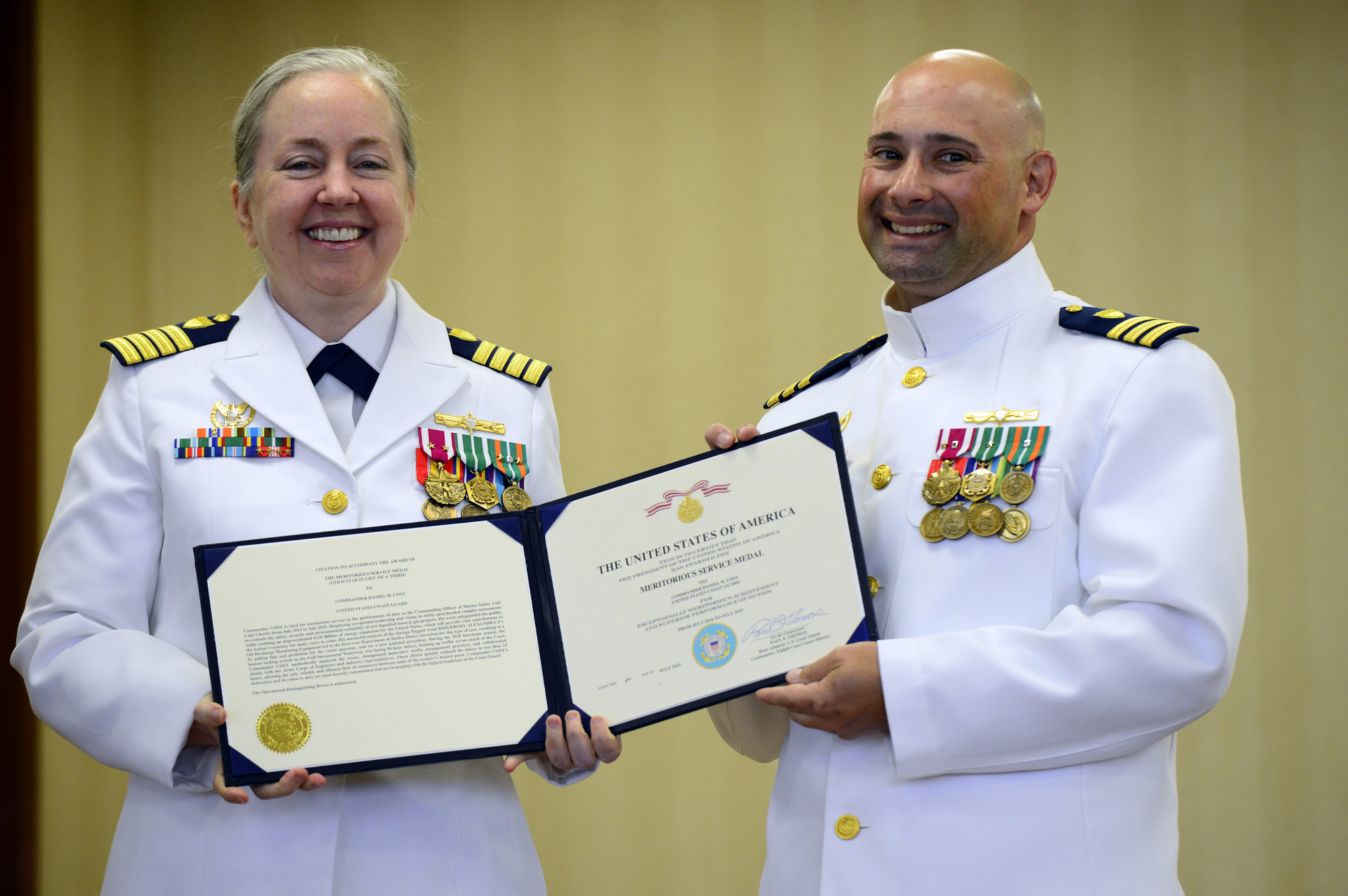 Coast Guard holds change of command ceremony for Marine Safety Unit Lake Charles, Louisiana