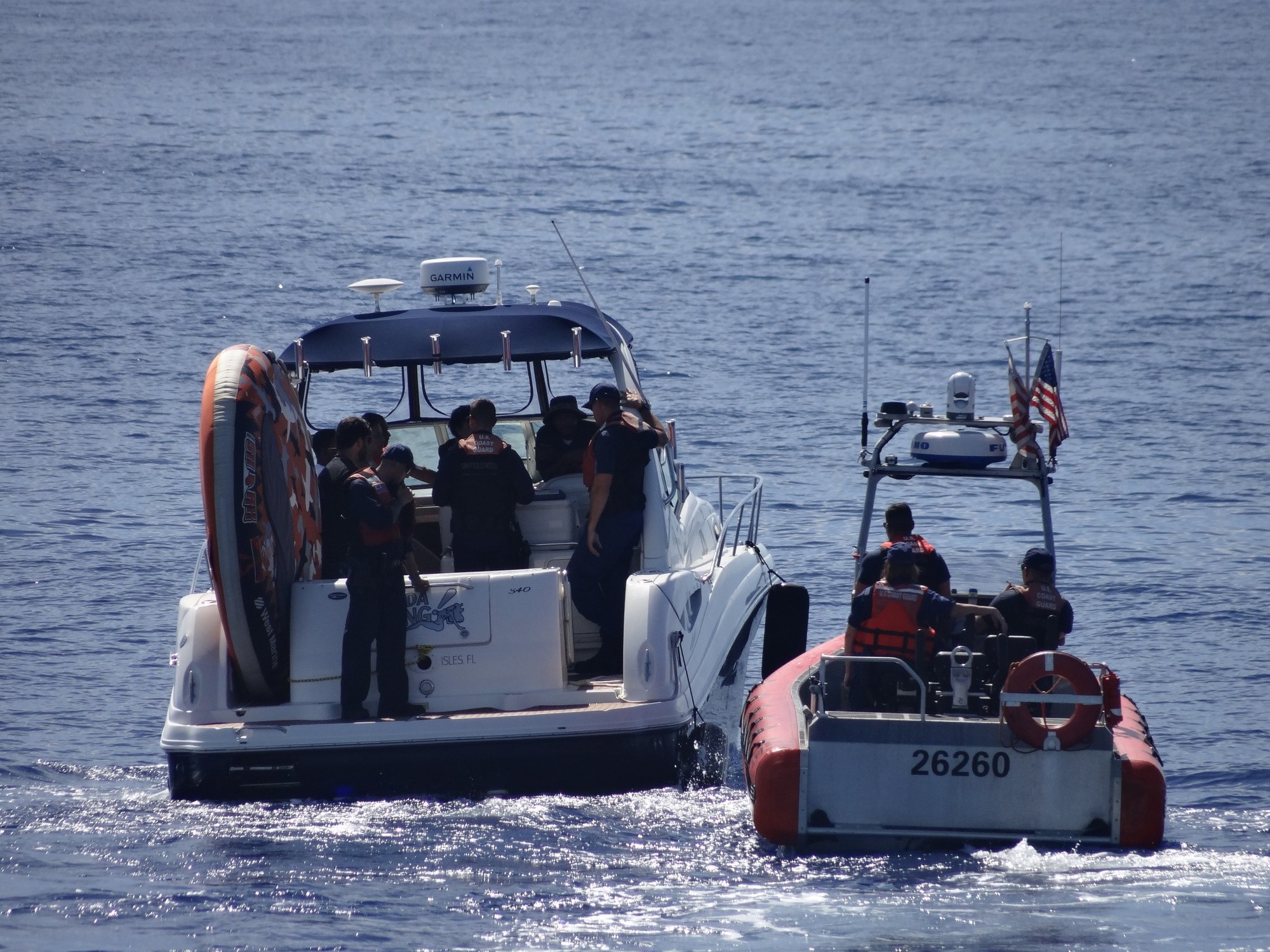 Coast Guard interdicts 4 migrants, 2 suspected smugglers 30 miles east of Hollywood