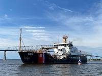 Coast Guard sets historic Francis Scott Key buoy on Patapsco River in Baltimore for 40th year