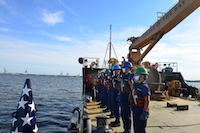 Coast Guard sets historic Francis Scott Key buoy on Patapsco River in Baltimore for 40th year