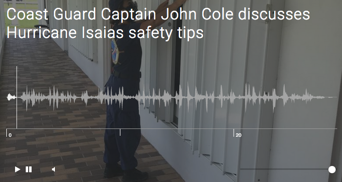 Coast Guard Captain John Cole discusses Hurricane Isaias safety tips