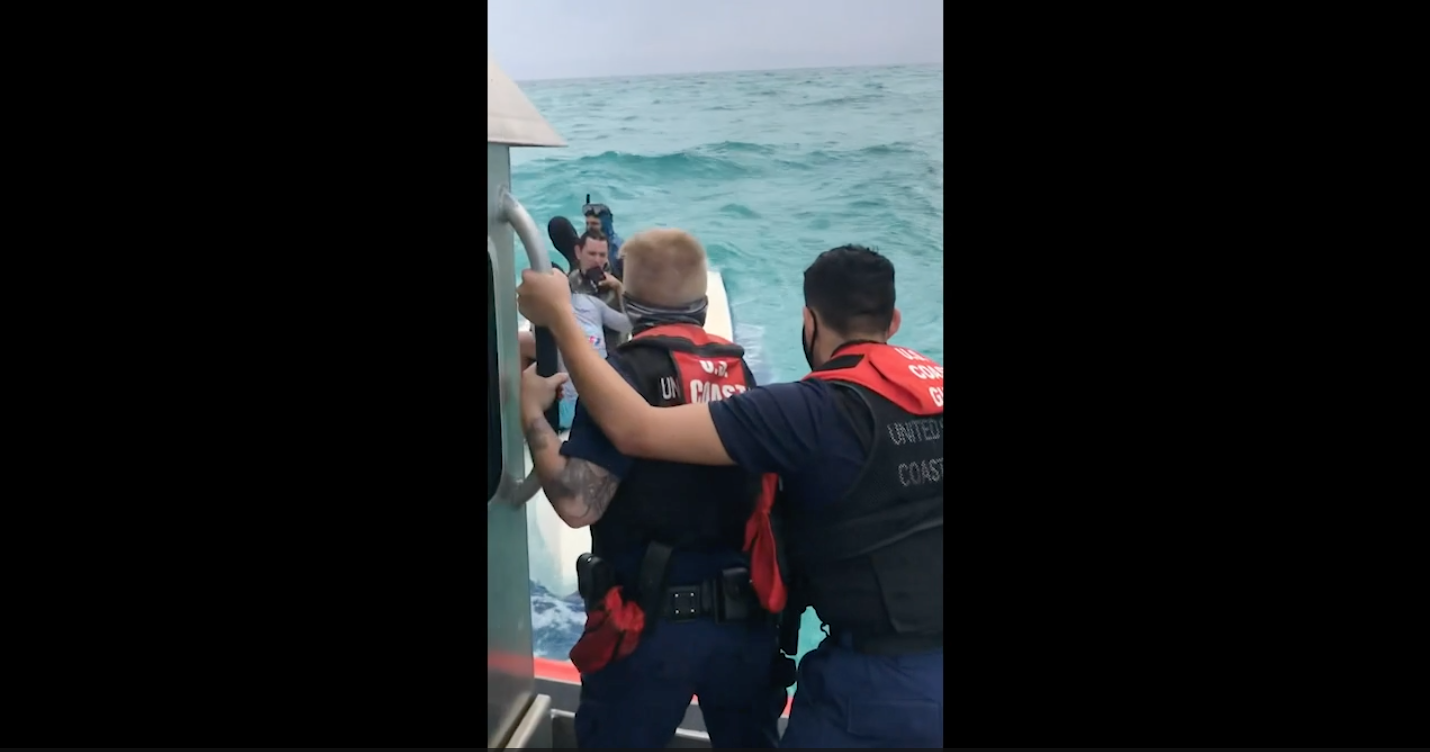 Coast Guard assists 4 men near Fowey Rocks Lighthouse