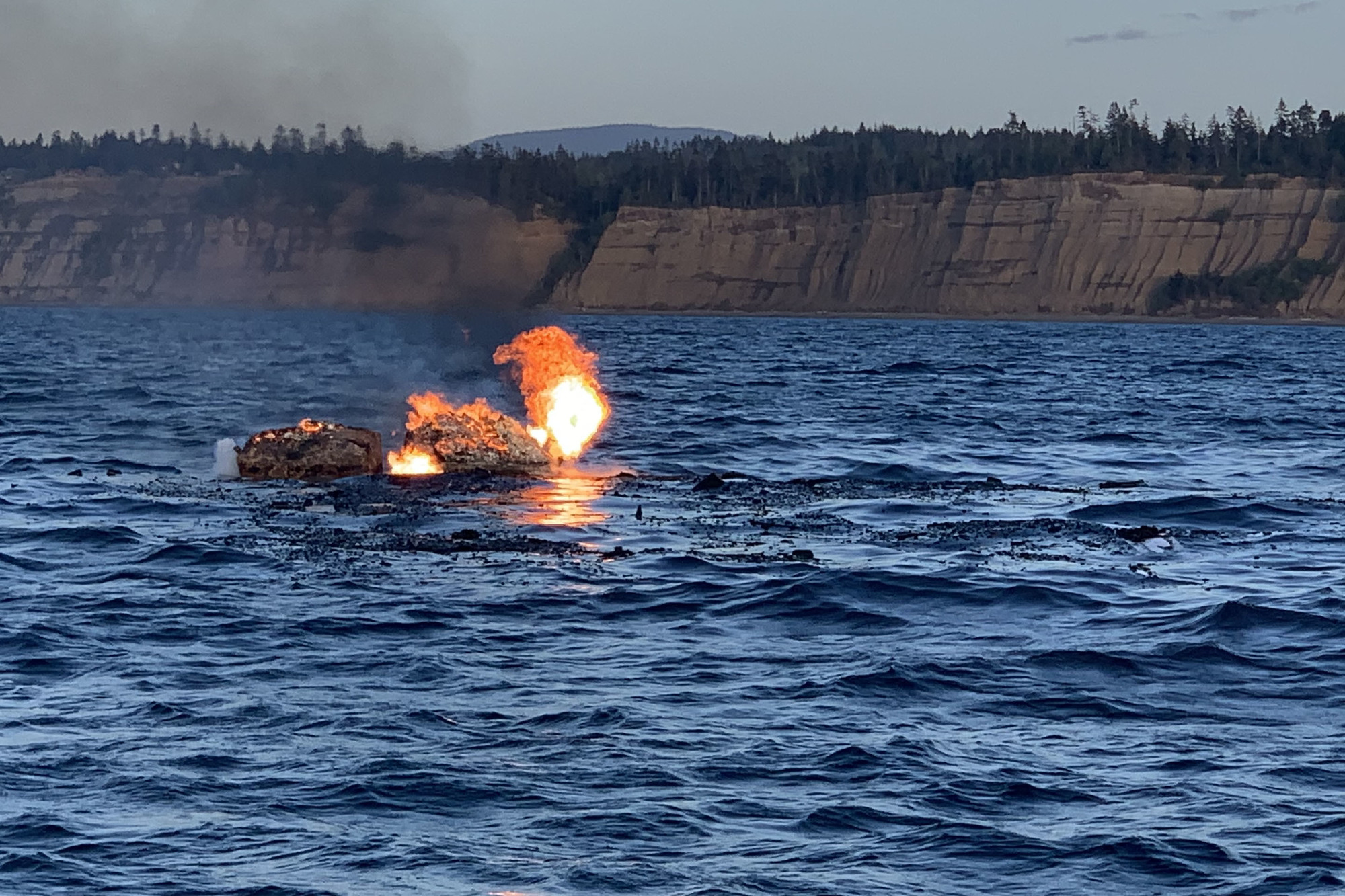 Coast Guard rescues 3 from boat fire near Port Angeles, WA
