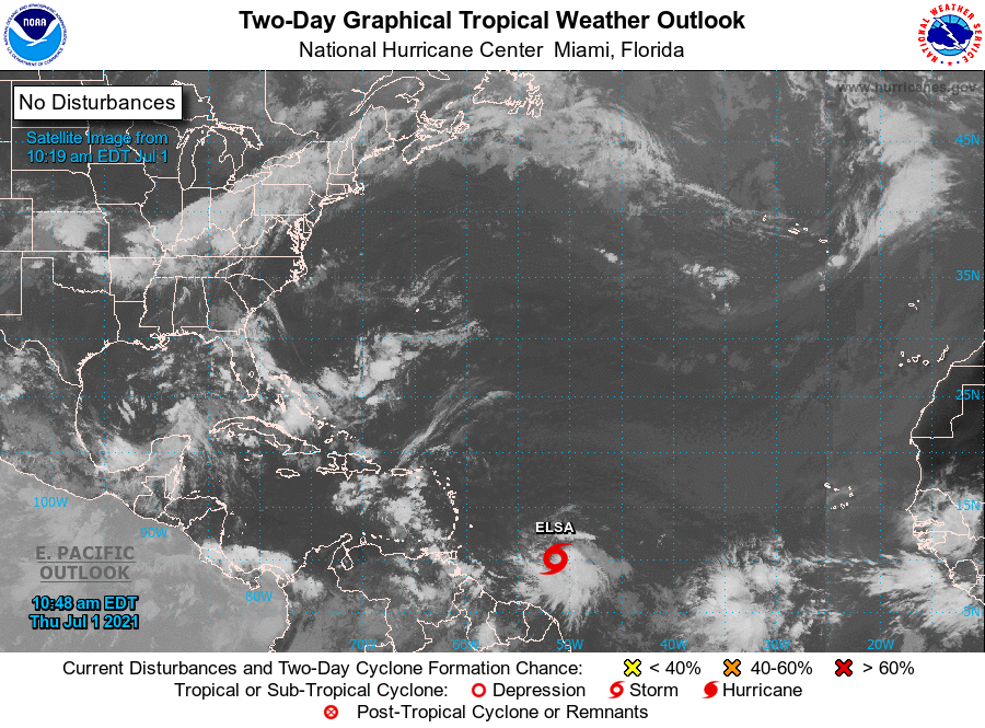 NHC Two-Day Tropical Weather Outlook