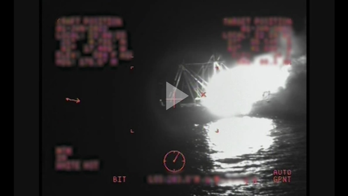 Coast Guard rescues 2 from vessel on fire, taking on water 28 miles off Fort Myers Beach