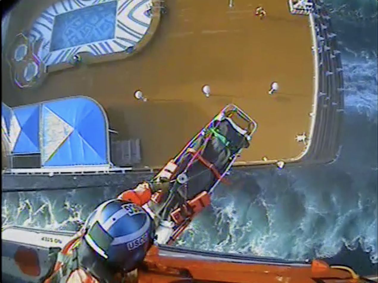 VIDEO: Coast Guard rescues man from cruise ship near Port Angeles, WA