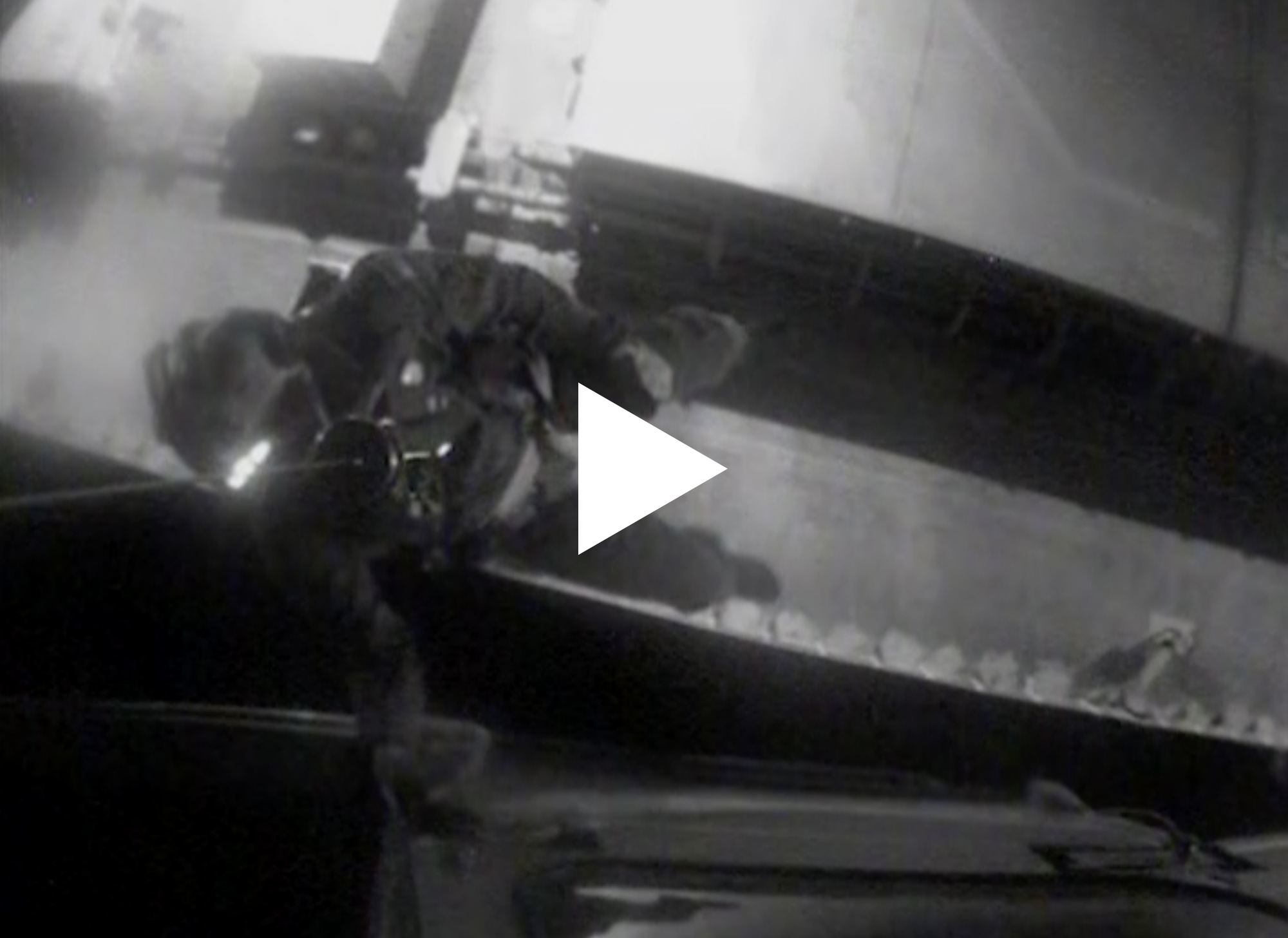 A Coast Guard Air Station Houston MH-65 Dolphin helicopter crew hoists an injured crewman from the bulk carrier Tai Star 16 miles offshore Galveston, Texas, Oct. 17, 2022. The captain of the Tai Star called Coast Guard Sector Houston-Galveston command center watchstanders at 7:02 p.m. and notified them a 20-year-old crewman injured his hand while working on deck. (U.S. Coast Guard video, courtesy Air Station Houston)