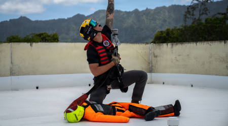 Member performs training drill