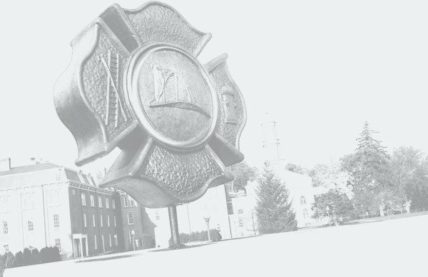 Maltese cross on top of the National Fallen Firefighters Memorial