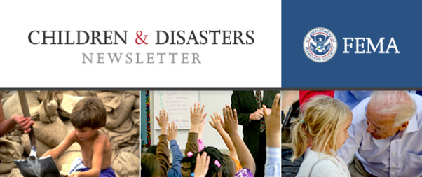 Children and Disasters newsletter header