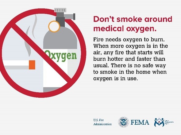 Don't Smoke Around Medical Oxygen
